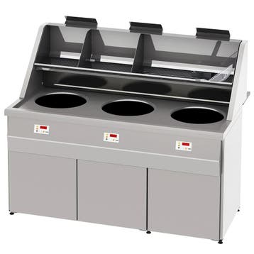 Friteuse | SANTANA | Propaangas | 18+18+18L | 54kW |, Verzenden, Nieuw in verpakking