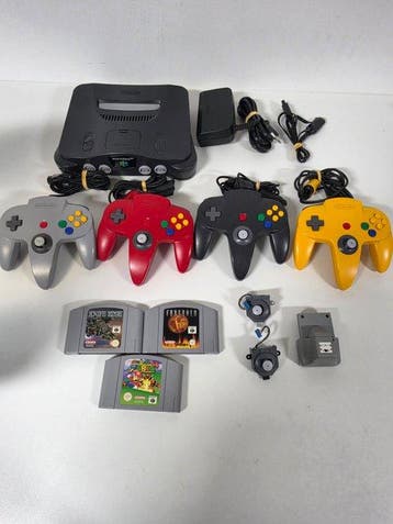 Nintendo - N64 - Nintendo 64 & 4 Controllers & 3 Games -, Nieuw