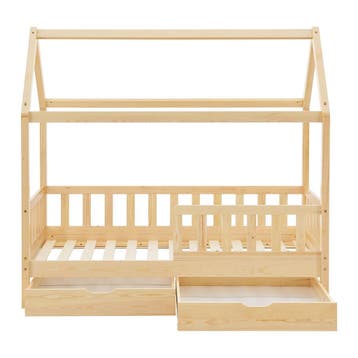 Kinderbed Marli - 90 x 200 cm - Houtkleur - incl. lades, Kinderen en Baby's, Kinderkamer | Bedden, Verzenden, Nieuw