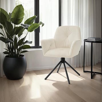 Draaibare fauteuil Lenia, gestoffeerd, Verzenden, Nieuw