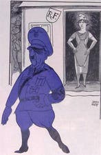 Frankrijk en Hitler op spotprent (lijst optie, Lithos), Verzenden