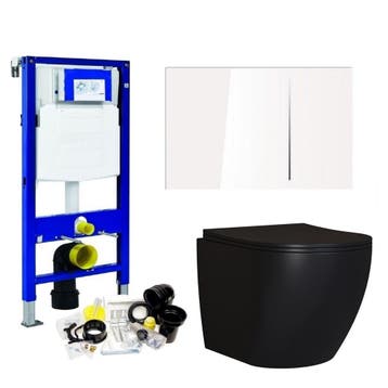 Geberit Sigma 8 (UP720) Toiletset set65 Mudo Rimless Mat, Ophalen of Verzenden, Nieuw