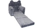 Kinderfauteuil Slaapbank Grijs | Teddy | Nieuw | Scherpe..., Ophalen of Verzenden, Nieuw, Stoel