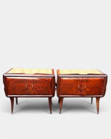 Nachtkastje (2) - Hout, Glas, Antiek en Kunst, Kunst | Designobjecten