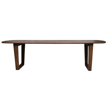 Eettafel Cortez mangohout 270x100 cm - walnoot, Ophalen of Verzenden, Nieuw