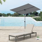 [pro.tec] Parasol 360° Carsoli 120-200x180x130 cm grijs, Verzenden, Nieuw