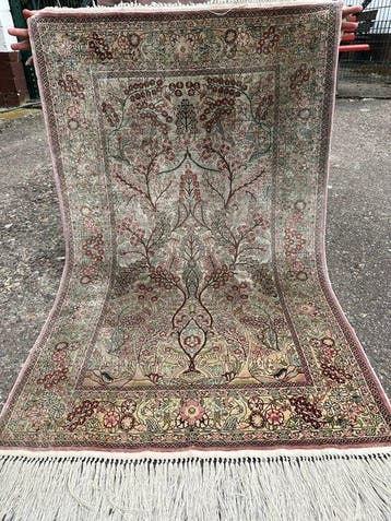 China zijden tapijt ghoum zeer fijn - Vloerkleed - 152 cm -, Nieuw