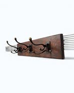 Authentieke kapstok met draaibare haken - Kapstok - Hout,, Antiek en Kunst
