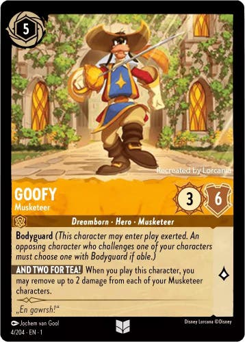 [4/204] - GOOFY - Musketeer ENG NON-FOIL- [M/NM], Ophalen of Verzenden, Nieuw