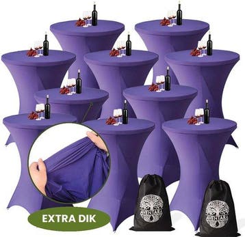 Statafelrok Paars x 10 – 80-85 x 110 cm met Opbergtas – Sta, Verzenden, Nieuw