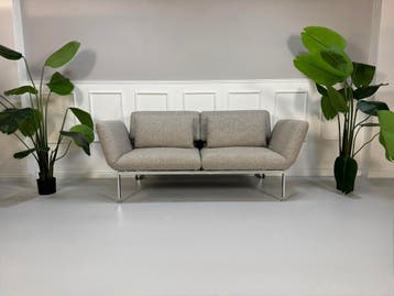 Brühl Roro Medium Stoff Grijs Sofa Showmodel, Tweepersoons, Ophalen of Verzenden, Zo goed als nieuw, Rechte bank