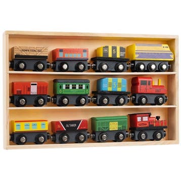 Houten Speelgoed Trein – 12-Delige Magnetische Treinset –, Ophalen of Verzenden, Nieuw