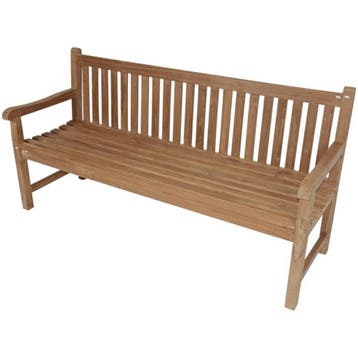 Teak tuinbank rechte rug 180 cm, Ophalen of Verzenden, Nieuw