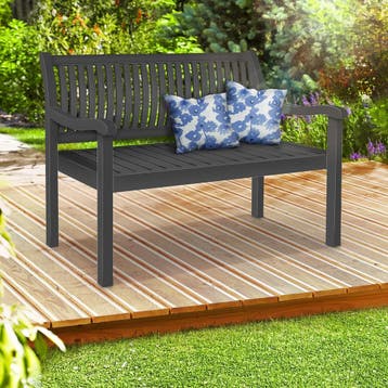 Tuinbank - Weerbestendig - 3-4 personen - 150 cm - Antraciet, Verzenden, Zo goed als nieuw