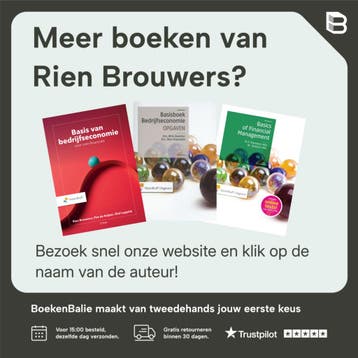 Basisboek Bedrijfseconomie - hoofdboek 10de druk, Verzenden, Gelezen, Rien Brouwers