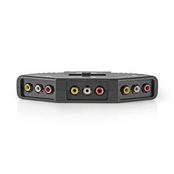 Tulp switch - Nedis - 3 poorten (Audio & video, Handmatig), Verzenden, Nieuw