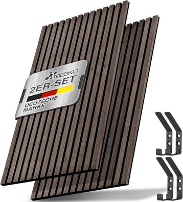 Wandpanelen - Akoestische panelen - Lattenwand - 2 stuks - 1, Verzenden, Zo goed als nieuw