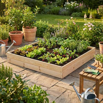 Moestuinbak 120x100x18cm | Grenen | Nieuw | Scherpe Prijs, Minder dan 30 cm, 100 cm of meer, Nieuw, Ophalen of Verzenden