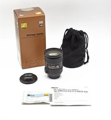 Nikon AF-S DX VR Zoom-Nikkor 18-200mm f/3.5-5.6G IF-ED, Nieuw