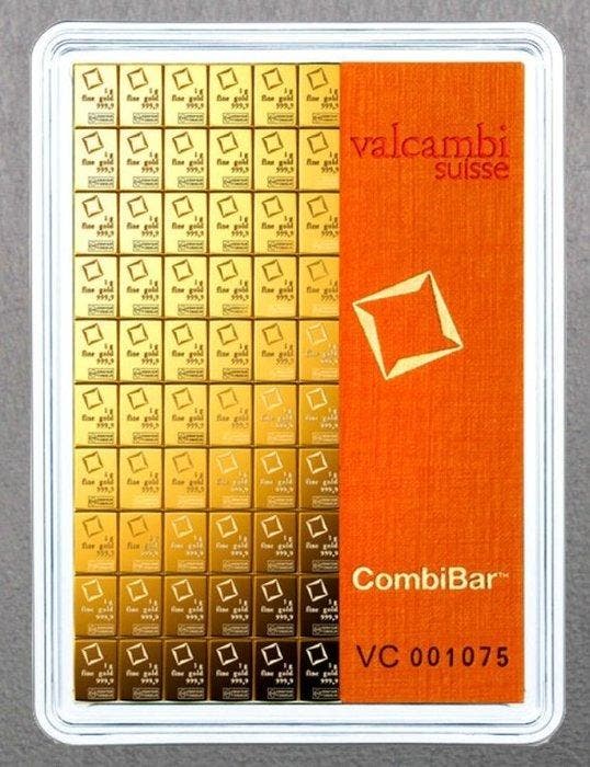 100 x 1 Gramm - Goud .999 - Valcambi - Verzegeld en met, Postzegels en Munten, Edelmetalen en Baren