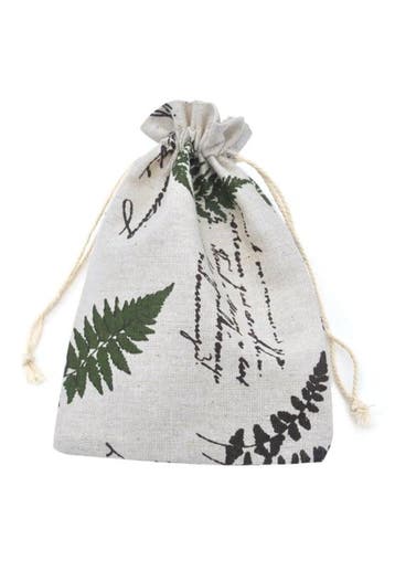 Stoffen cadeauzakje met blaadjes c.a. 18 x 13cm, Ophalen of Verzenden, Nieuw
