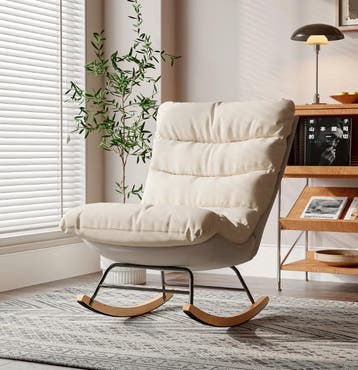 Luxe Cloud Fauteuil – Crème en Grijs design Japandi Stoel, Verzenden, Nieuw