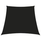 vidaXL Zonnezeil trapezium 2/4x3 m oxford stof zwart, Tuin en Terras, Verzenden, Nieuw