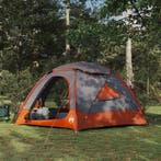 vidaXL Koepeltent met Verwijderbare Regenkap Grijs en Oranje, Verzenden, Nieuw, Tot en met 2