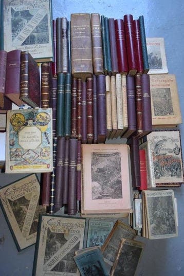 Jules Verne - Grande collezione 68 antiche edizioni italiane
