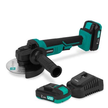Accu Haakse Slijper - 20V - Ø 125mm | Incl. 2x 2.0Ah Accu en, Verzenden, Nieuw