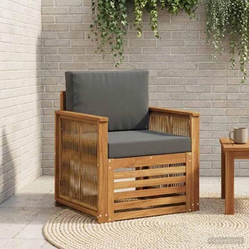 vidaXL Buiten Midden Sofa Naturel, Verzenden, Nieuw