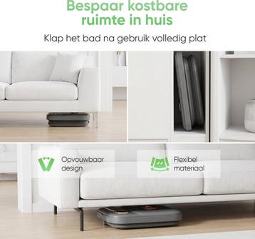Heevey Luxe Voetenbad - Massage - Inklapbaar voetbad -, Ophalen of Verzenden, Nieuw