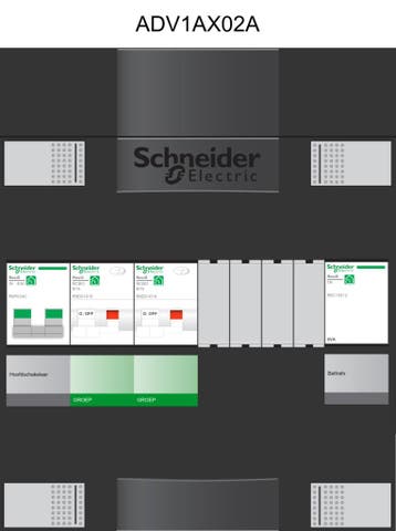 Schneider groepenkast 1 fase met 2 aardlekautomaten en, Ophalen of Verzenden, Nieuw, Groepenkast