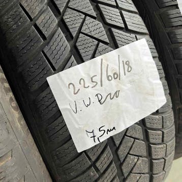 2 x Vredestein Wintrac Pro 225-60-18 Winterbanden 7,5mm, Auto-onderdelen, 18 inch, Gebruikt, Band(en), Personenwagen