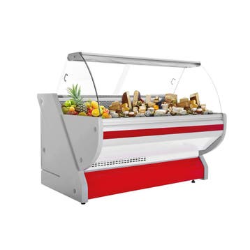 GGM Gastro | Koelvitrine - 2025x1150mm - gebogen ruit - |, Verzenden, Nieuw in verpakking, Overige typen
