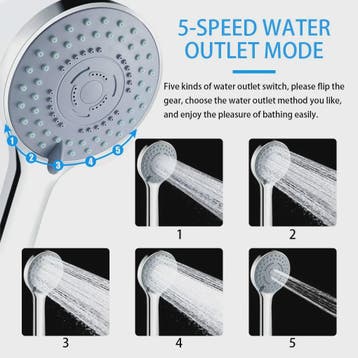 Handdouche met 5 standen - Luxe SPA Douche-ervaring en Water, Verzenden, Nieuw