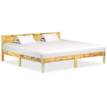 vidaXL Bedframe massief gerecycled hout 200x200 cm, Bruin, Verzenden, Overige maten, 200 cm