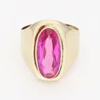 Ring - 9 kt. Geel goud - Robijn, Nieuw