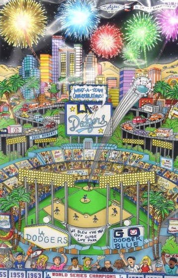 Charles Fazzino (1955) - Go Dodger Blue