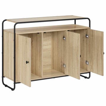 vidaXL Dressoir Sonoma Eiken 102 x 35 x 75 cm Bewerkt hout, Verzenden, Nieuw, Overige houtsoorten, Minder dan 50 cm