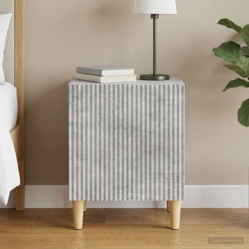 vidaXL Nachtkastje Betongrijs 43 x 34,5 x 50 cm Bewerkt hout, Minder dan 45 cm, Verzenden, Nieuw, Minder dan 55 cm