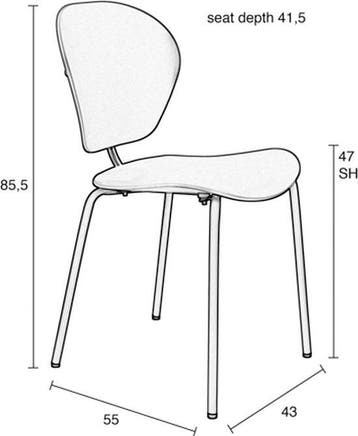 2dekans | Zuiver The Ocean Chair Eetkamerstoelen Coconut, Huis en Inrichting, Stoelen, Ophalen of Verzenden, Zo goed als nieuw