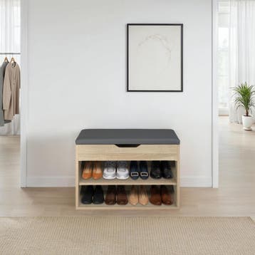 Schoenenkast Jasmina met zitkussen 60x30x43,5cm, Huis en Inrichting, Verzenden, Nieuw