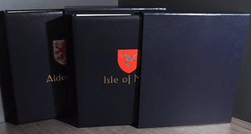Accessoires Kanaaleilanden - 2 lege Luxe DAVO albums met, Gestempeld