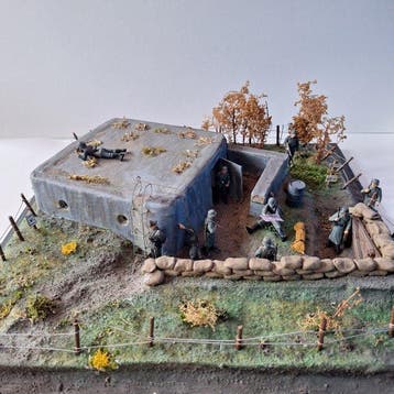 Zelfbouw - Diorama Bunker 43x41cm WWII Real concrete. -, Nieuw