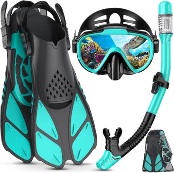 Snorkelmasker & Vinnen Groen | 41% Korting, Ophalen of Verzenden, Nieuw, Snorkelset
