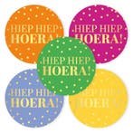 30x Sticker Hiep Hiep Hoera! - Mix - Sluitsticker -, Verzenden, Nieuw