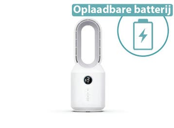 Profile Oplaadbare Tafelventilator - Bladloos Design - Wit, Verzenden, Nieuw