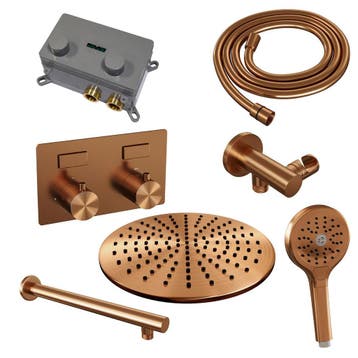 Brauer Copper Edition Thermostatische Regendoucheset Inbouw, Ophalen of Verzenden, Nieuw