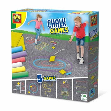 SES Stoepkrijt spellen 5 in 1 (Buiten spellen), Verzenden, Nieuw